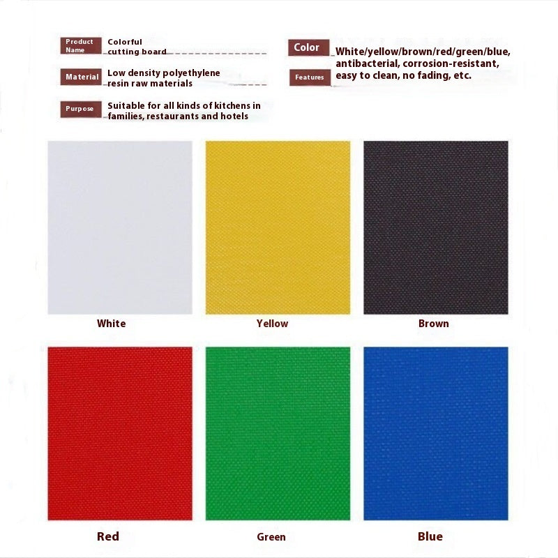 PE Mildew-proof And Tasteless Color Chopping Board Sushi Plastic Cutting Board