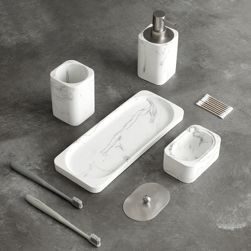 Nordic Style Resin Marble Bathroom Four-piece Set
