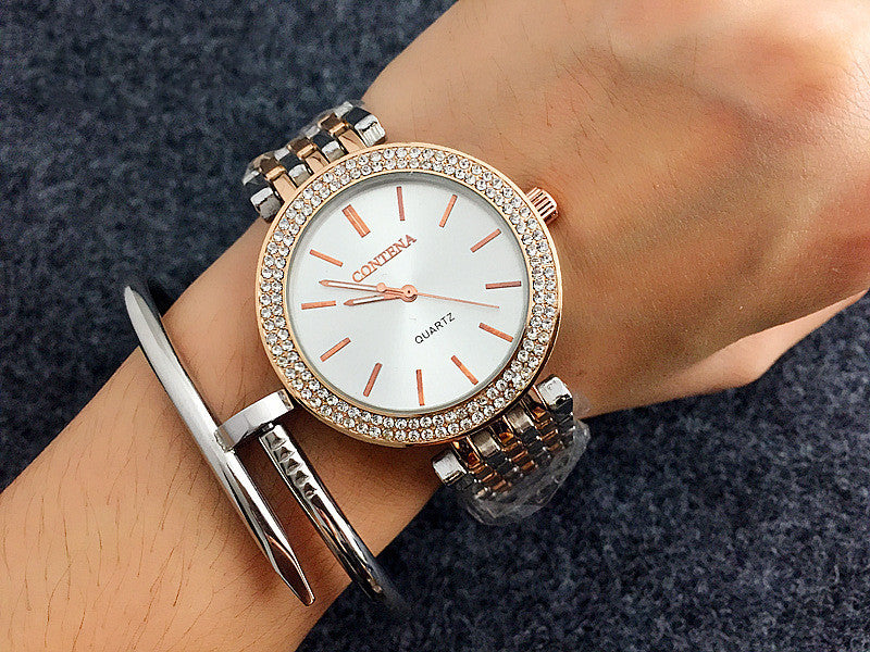 Montre mode homme à bracelet acier