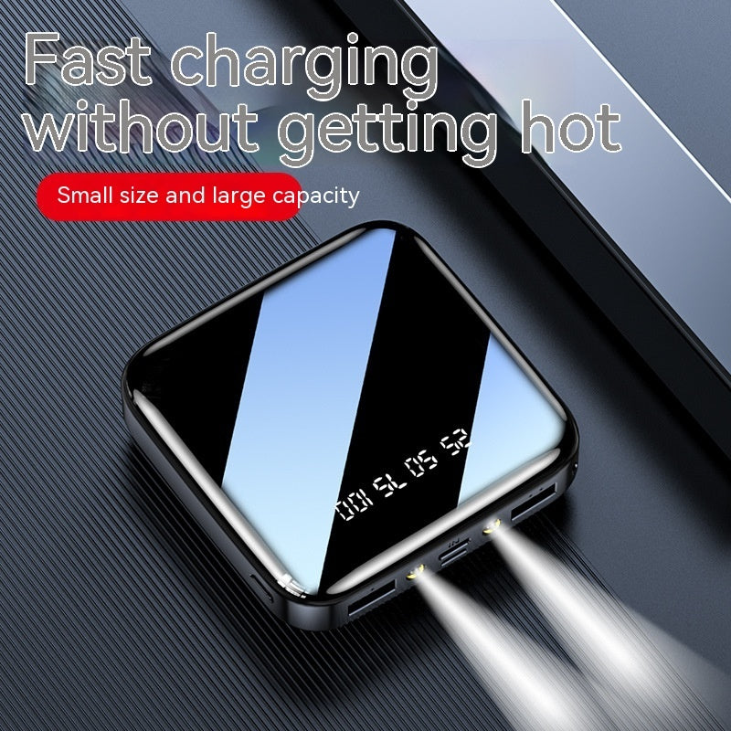 Mini-banque d'alimentation portable miroir grande capacité