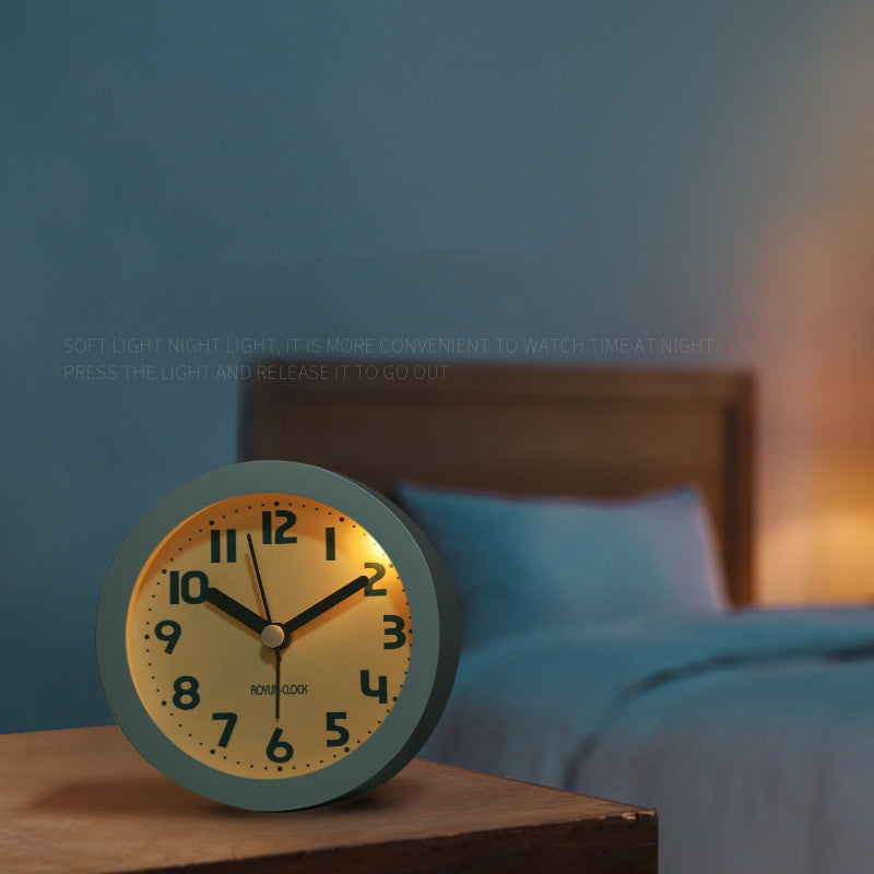 Children's Luminous Bedside Nordic Style Simple Silent Small Alarm Clock