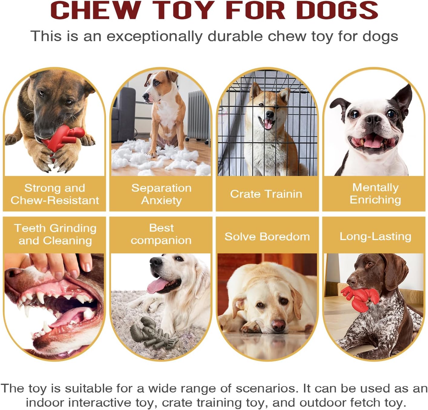 Dog Chew Toy For Aggressive Chewers Tough And Long Lasting Toy For Large Medium Dogs Ideal Chew Toy Great For Teeth Cleaning And Playtime