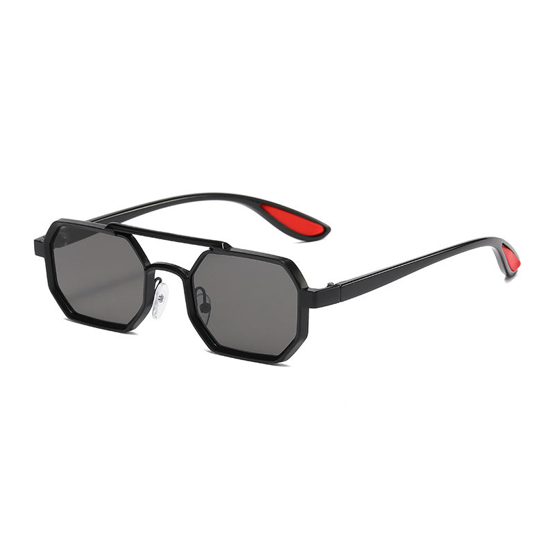Fashion Metal Sunglasses Large Frame Sun-resistant Sunglasses