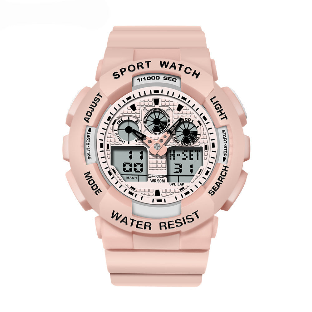Montre numérique de sport multifonctionnelle étanche pour femmes