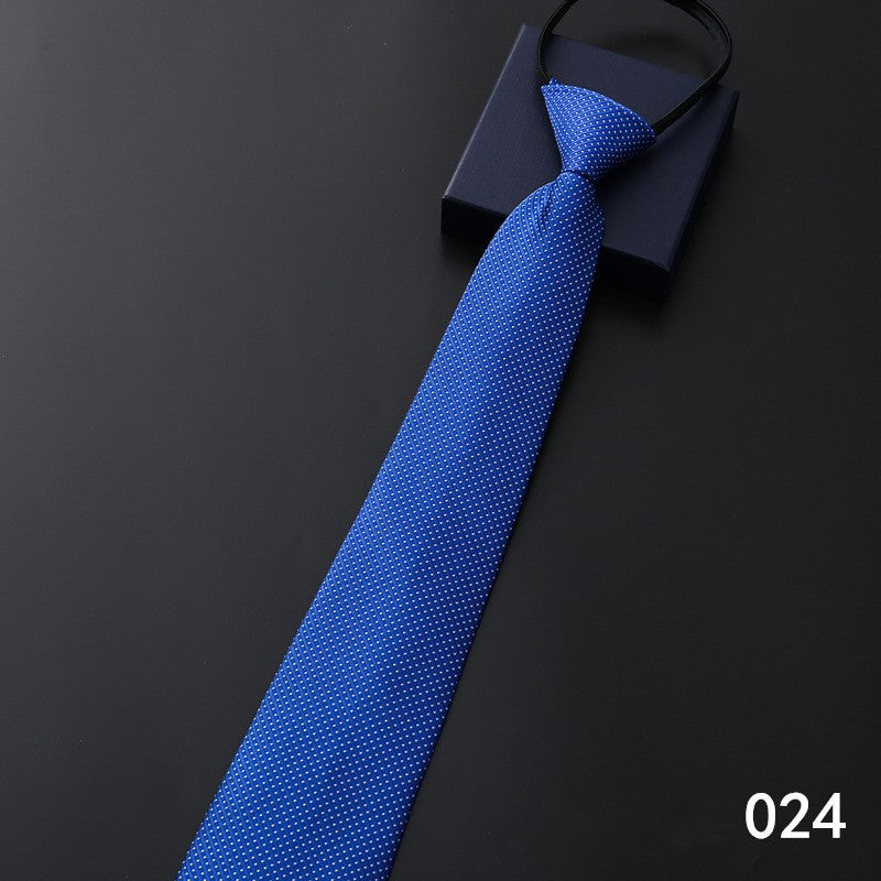 Men's Business Formal Striped Zip Tie