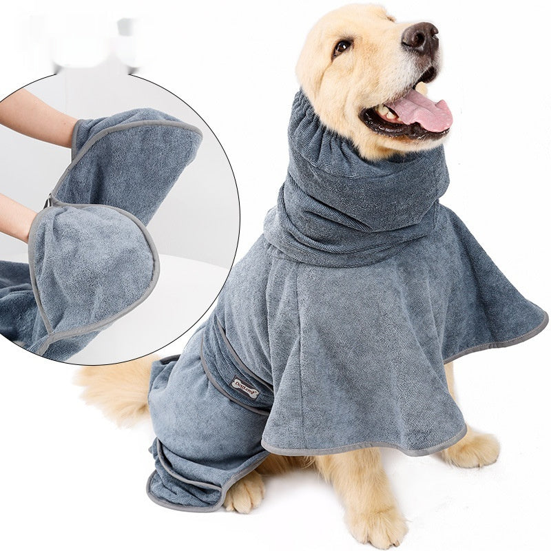 Serviette de bain en coton pour animaux domestiques, absorbante et à séchage rapide