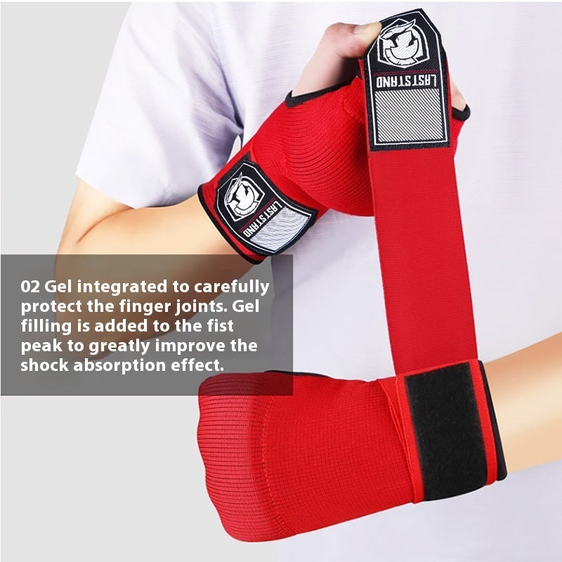 Gel Gloves Half Finger Boxing Gloves Lazy Quick Boxing Bandage Hand Guard Cloth
