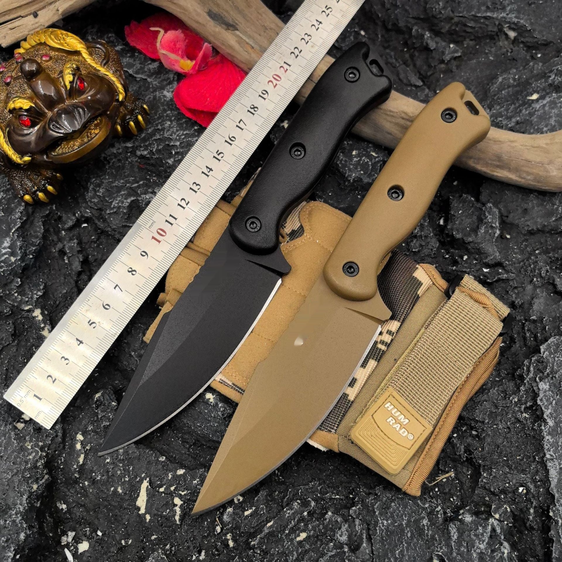 Caba Series BK18-BK19 Wilderness Survival K Sheath Straight Knife Field Knife Camping Fishing Sharp Fruit Knife