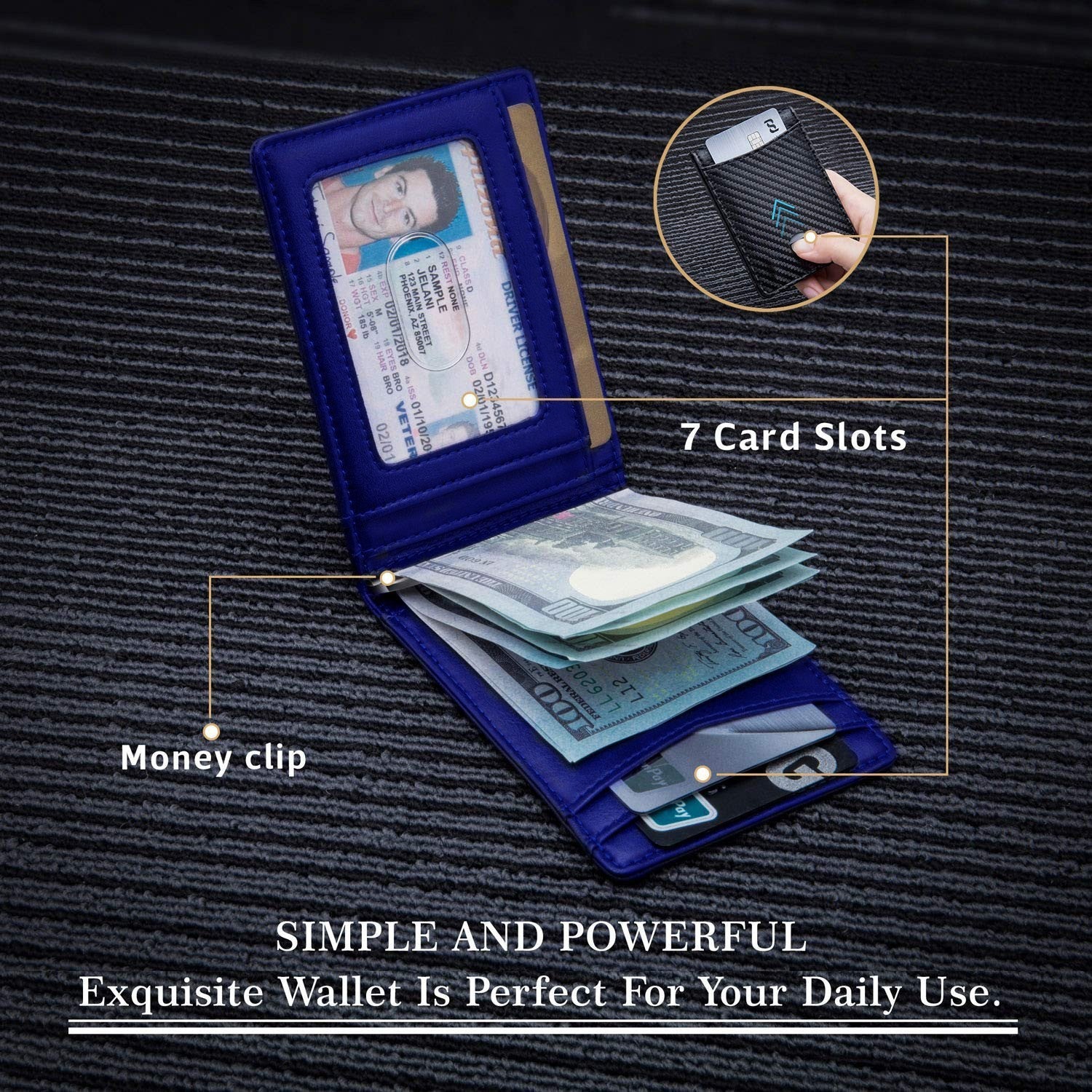 Genuine Leather Multi Card Antitheft Wallet