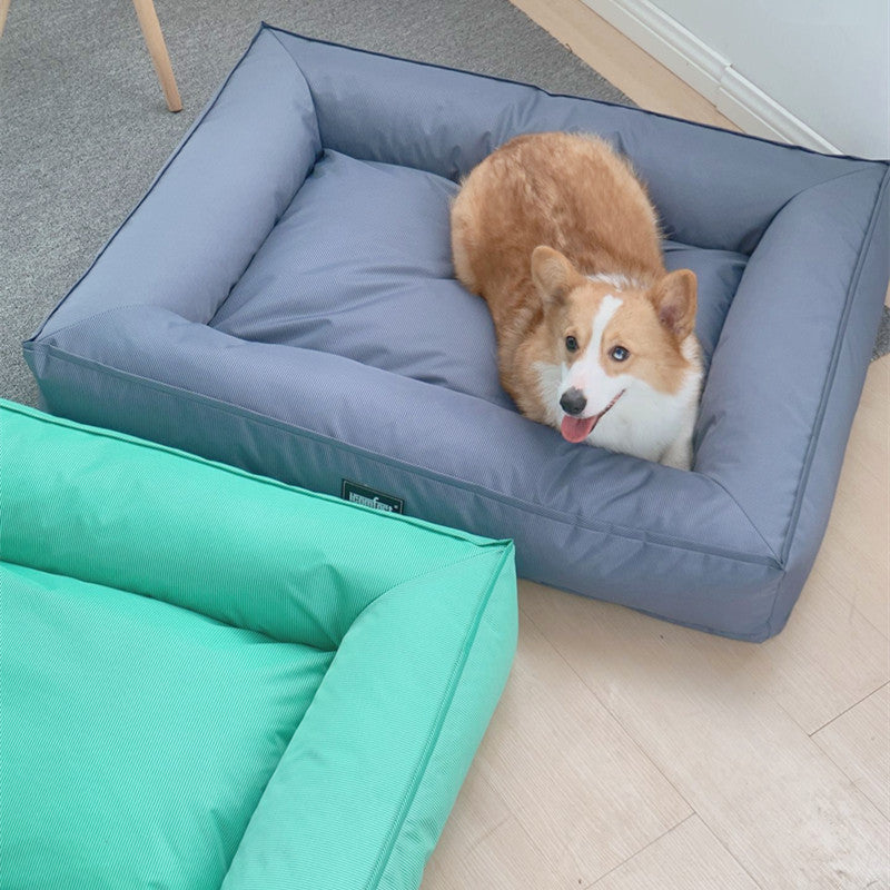 Tapis de chenil d'été imperméable et entièrement amovible et lavable pour chien
