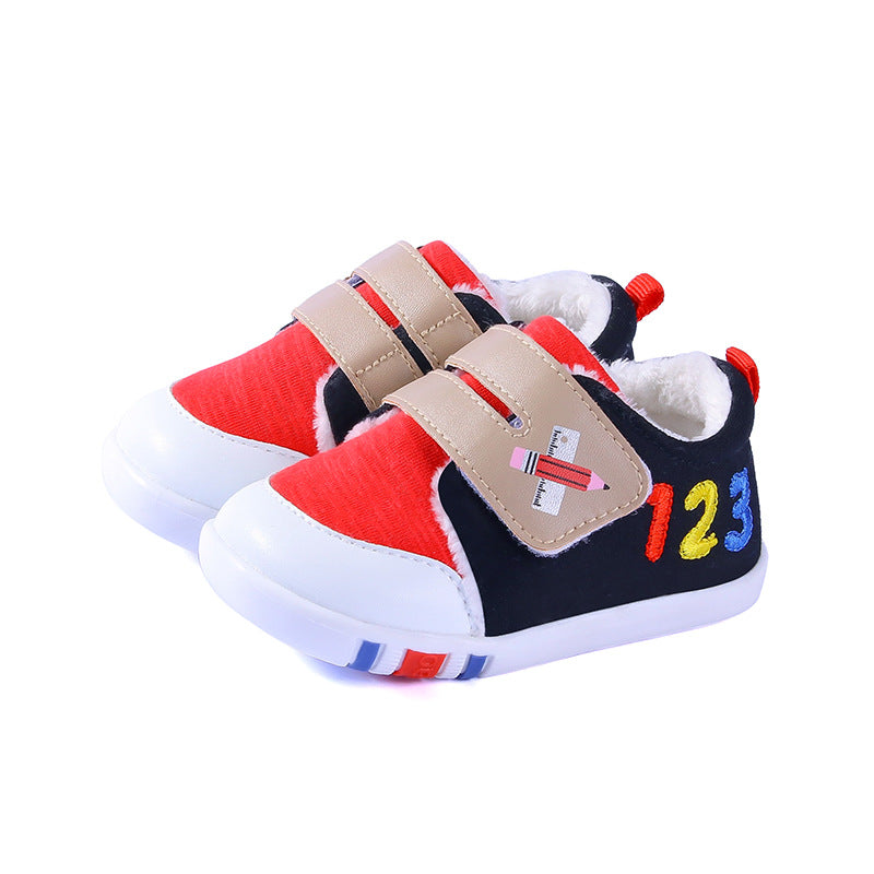 Plus velvet warm baby toddler shoes