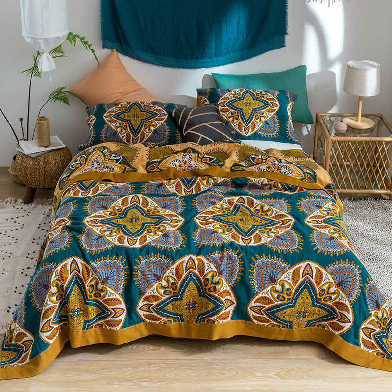 New Five-layer Summer Office Nap Cotton Soft Blanket
