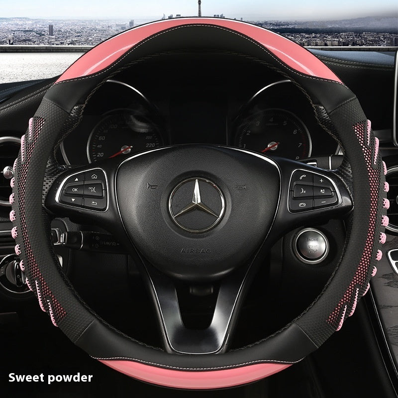 Three-Dimensional Honeycomb Round 38cm Universal Four Seasons Car Steering Wheel Cover