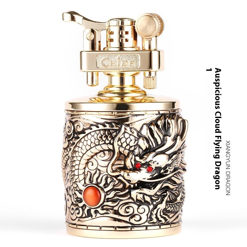 Leader Kerosene Lighter Flying Dragon Three-dimensional Relief Craft Ornaments