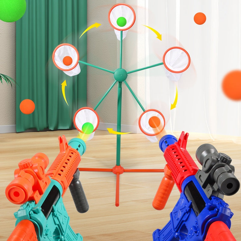Parent-child Interactive Electric Rotating Target Soft Bullet Gun Educational Toy Sports Shooting Automatic Gun Target