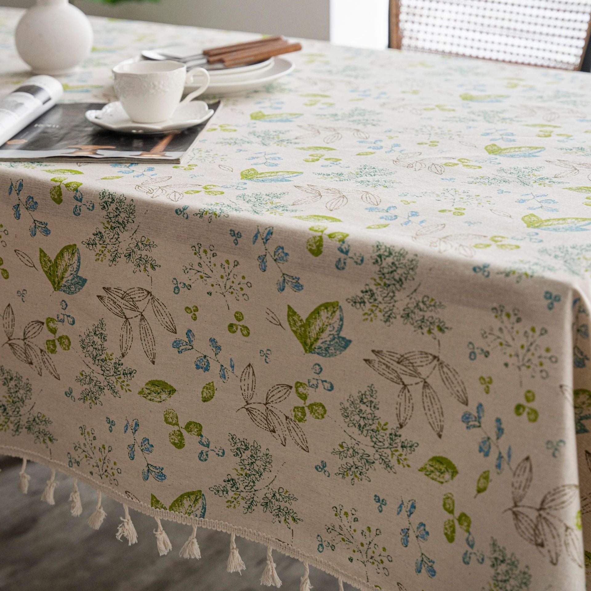 Tassel Tablecloth Small Fresh Cotton And Linen Fabric