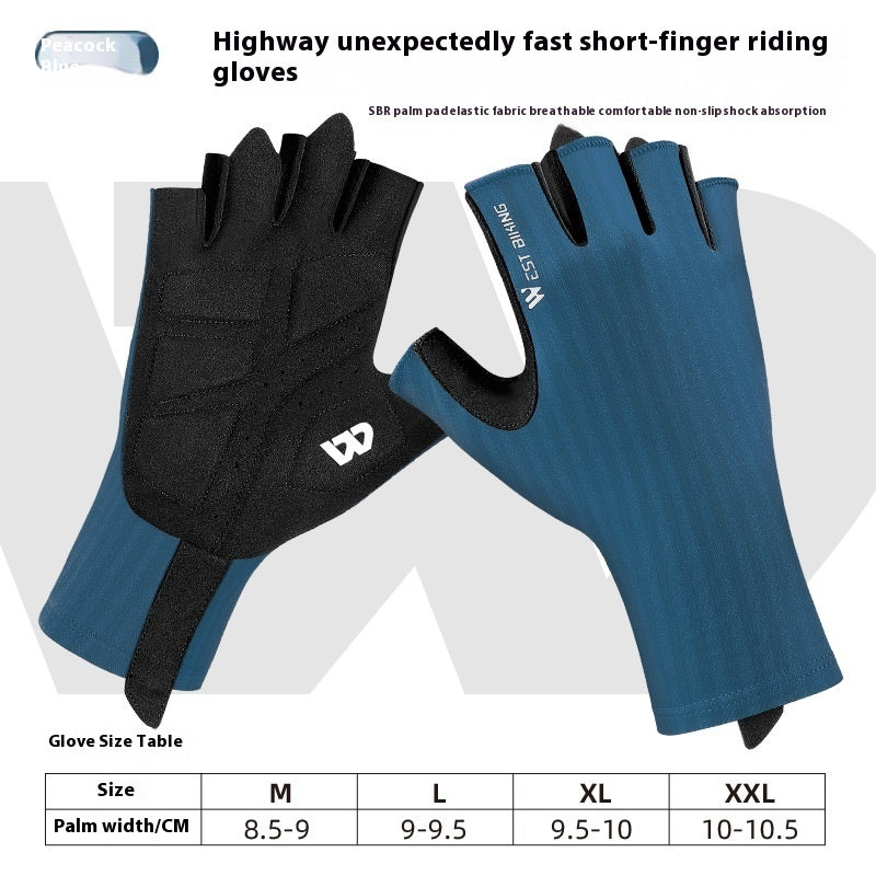 Anti-skid Shock Absorption Breathable Half-finger Gloves For Riding