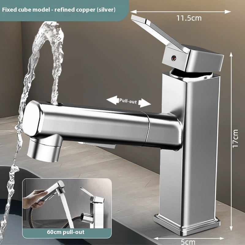 Pull-out Faucet Bathroom Wash Face Hand