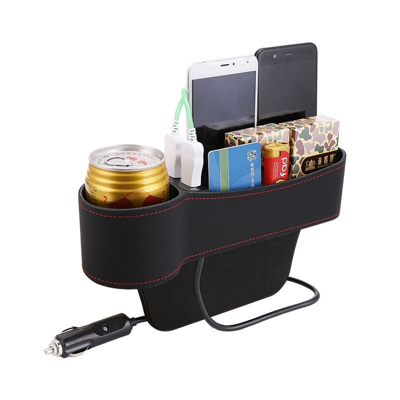 Car Seat Gap Storage Box Multi-function Dual USB Car