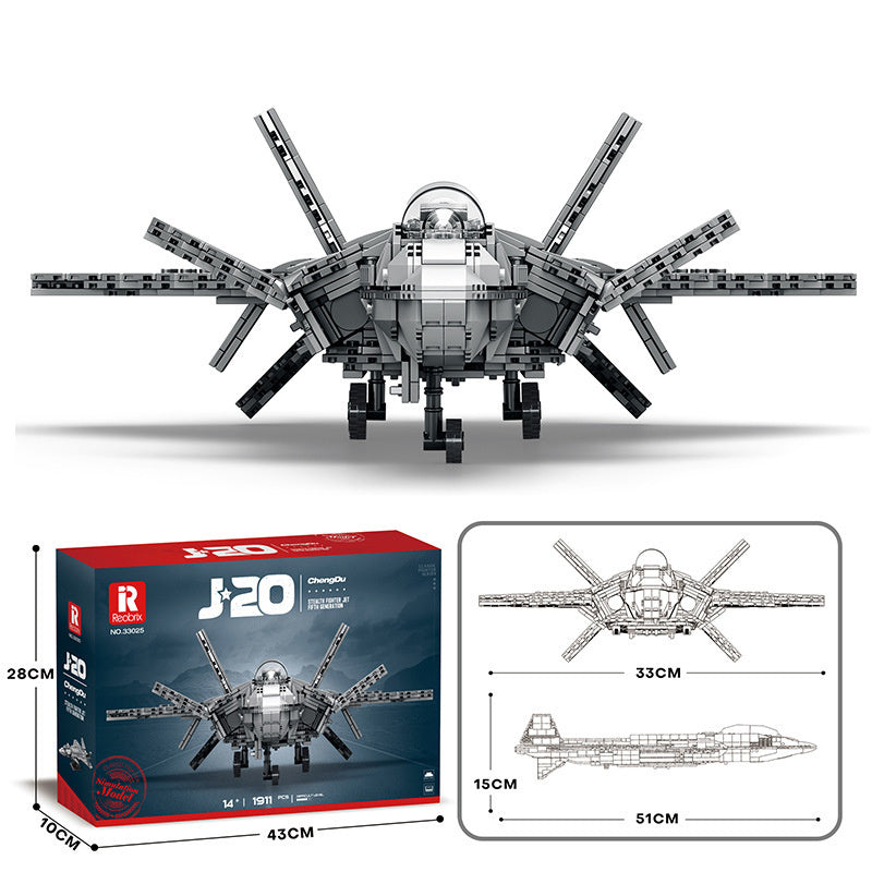 Military Building Blocks Fighter Puzzle Assembling Building Blocks