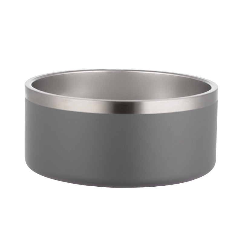 Gamelle pour Chien en Acier Inoxydable 304 Intérieur et Extérieur avec Coussinet en Gel de Silice