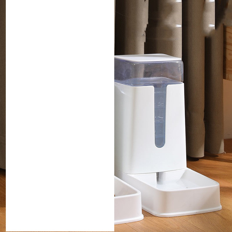 Distributeur automatique d'eau et de nourriture double gamelle pour animaux de compagnie