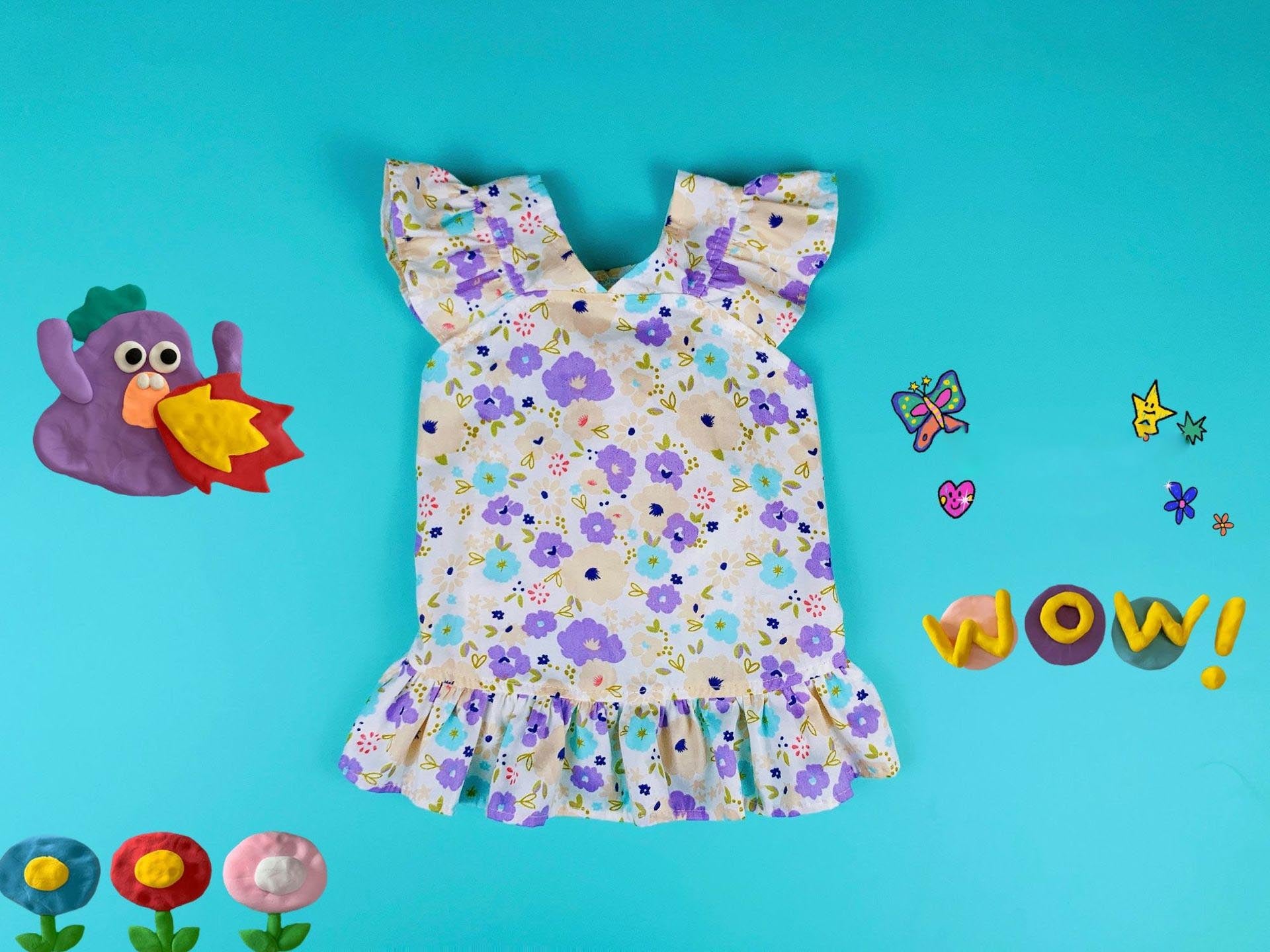 Fashion Simple Pet Floral Flower Skirt