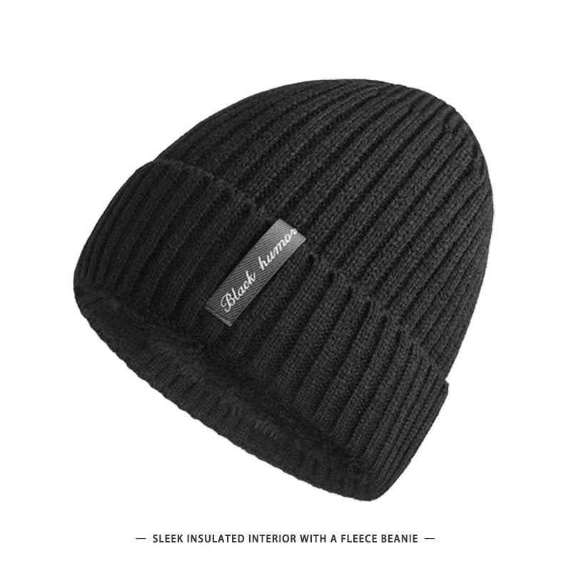 Bonnet chaud épais doublé polaire pour homme, idéal par temps froid