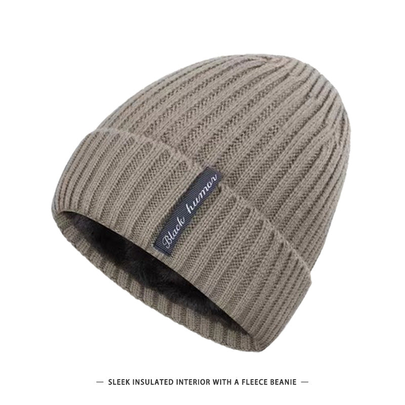 Bonnet chaud épais doublé polaire pour homme, idéal par temps froid