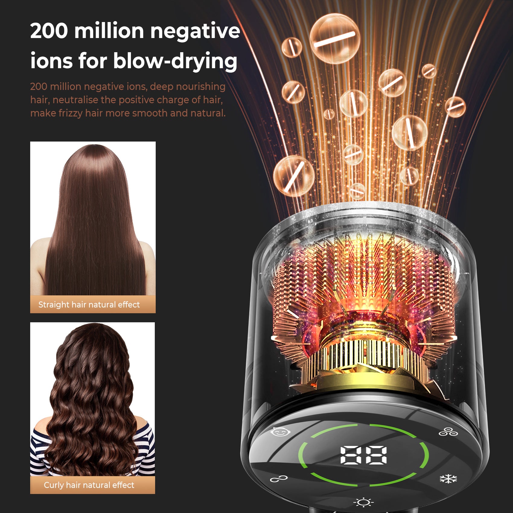 Heating And Cooling Air Anion High-power Hair Dryer