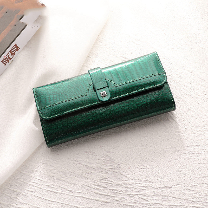 Nouveau portefeuille d'été pour femme en cuir brillant