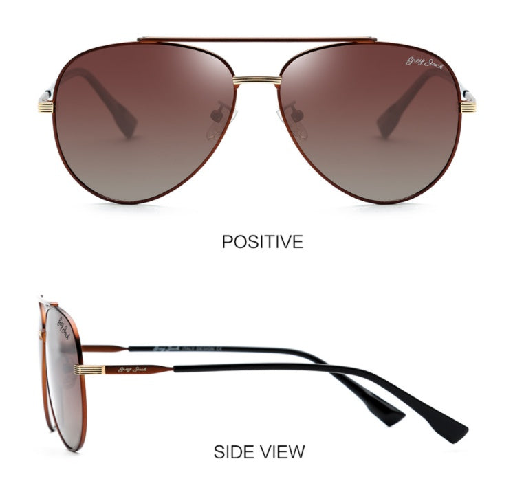 New Men's Polarized Metal Frame Sunshade Sunglasses