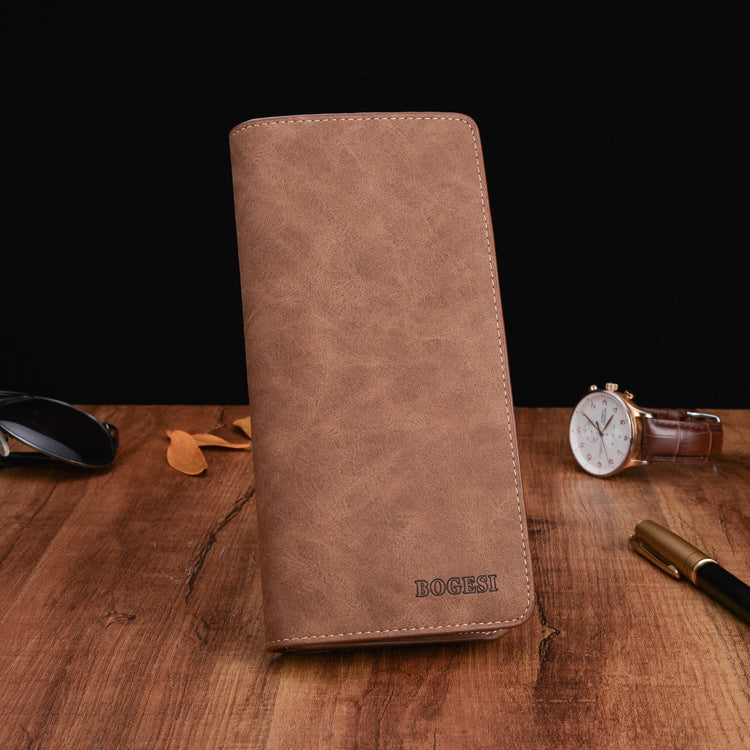 Portefeuille fin pour homme avec porte-cartes long