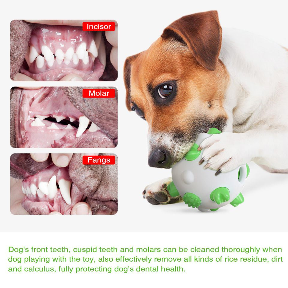 Dog Teething Chew Pet Toy Ball For Dogs Can Be Used For Pet Teeth Cleaning IQ Training Exercise, Stress Relief Interactive Entertainment