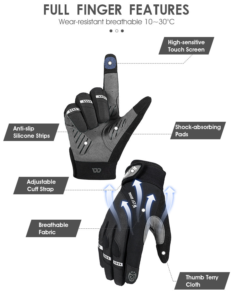 Bicycle And Motorcycle Shock-absorbing Gloves Outdoor Equipment
