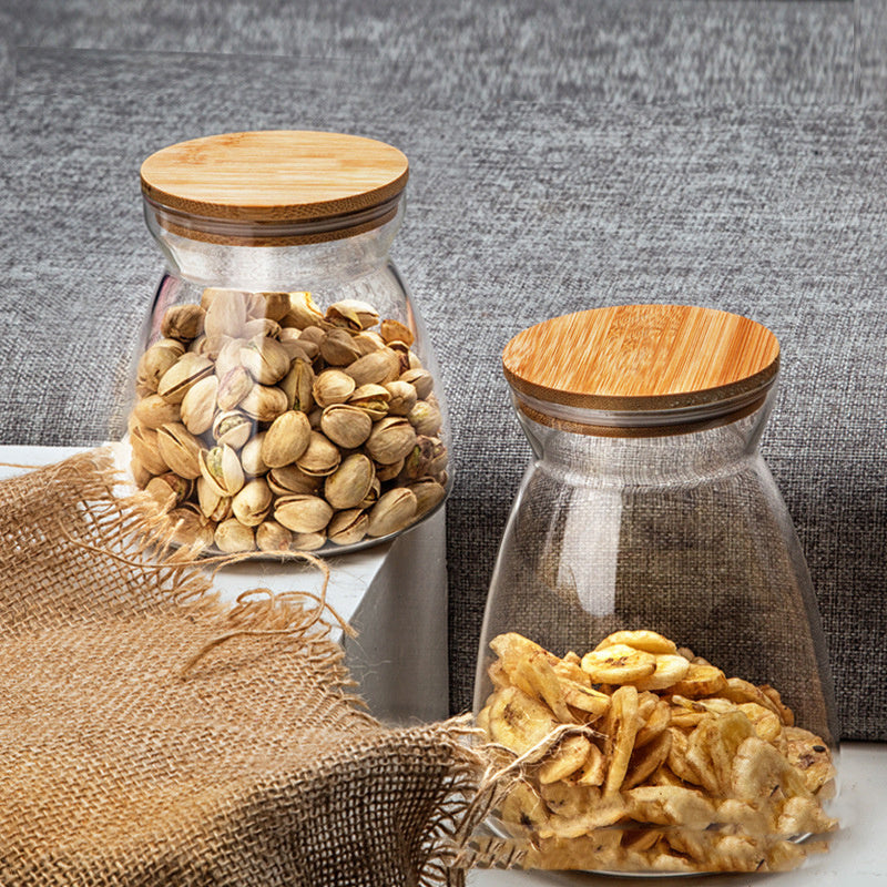 Lead Free Clear Cork Glass Sealed Jar