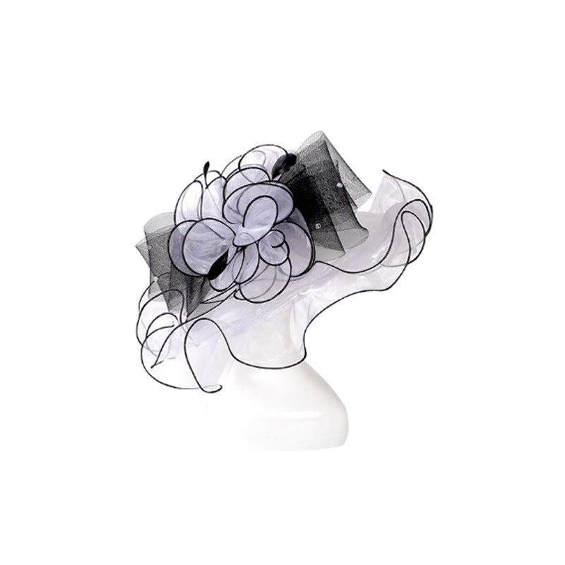 Fashion Big Brim Hat Fashion Organza