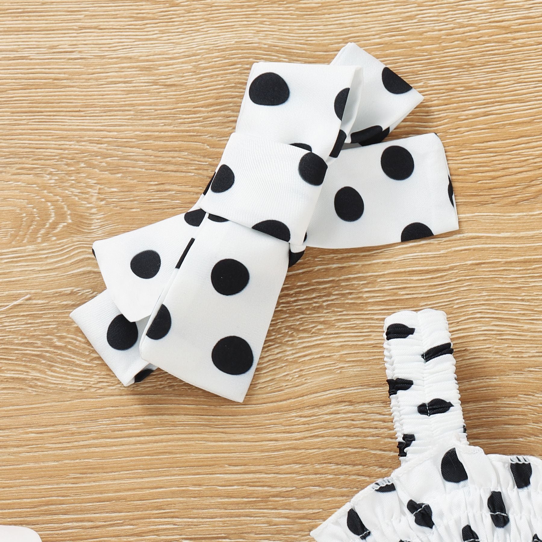 Dot One-piece Romper Head Knot