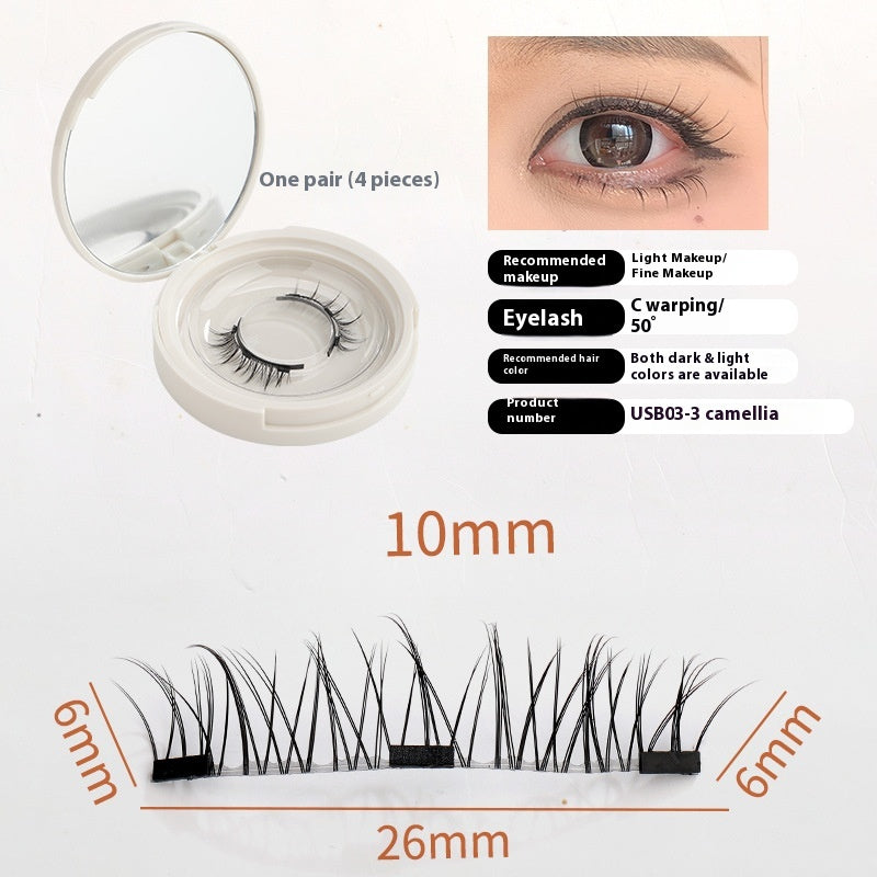 Magnetic False Eyelashes One-pair Package Natural