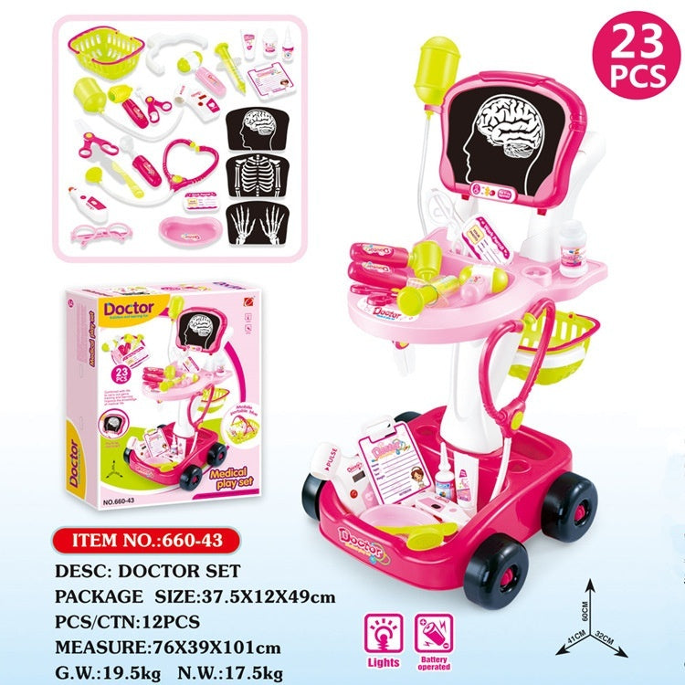 Children Play House Simulation Medicine Box Toy ECG