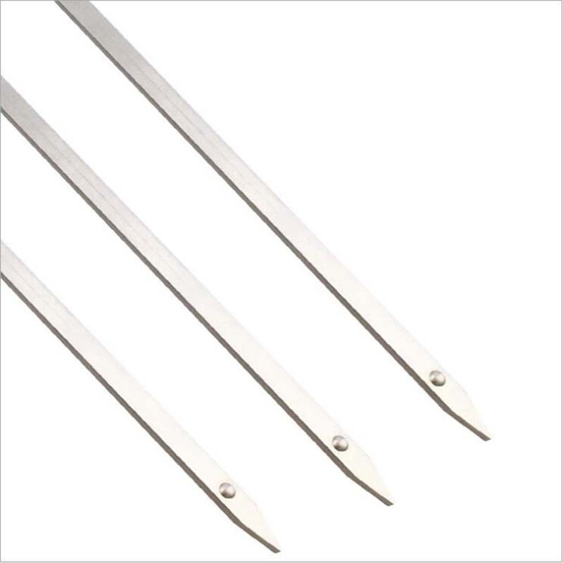 Brochettes de barbecue en acier inoxydable 430 épaissi