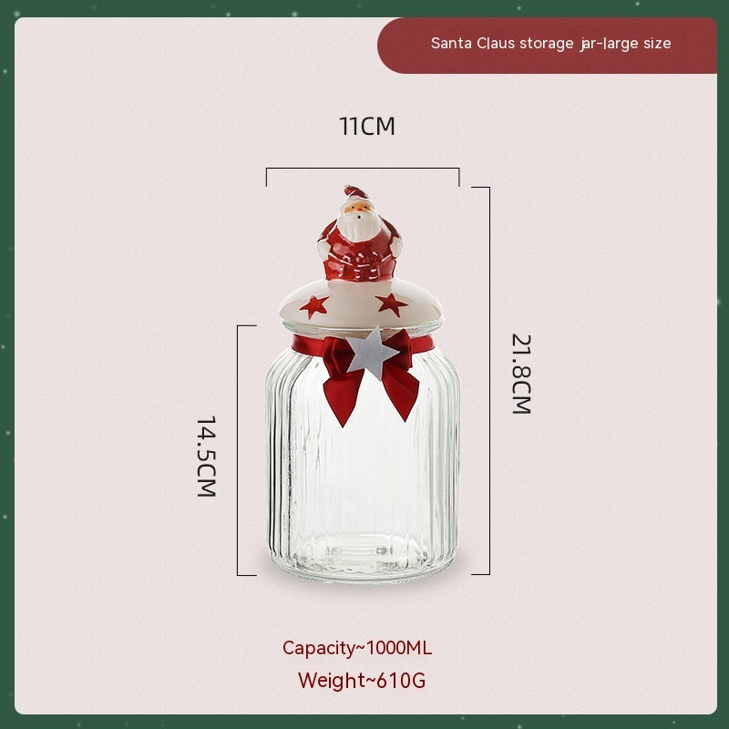Candy Sealed Jar Snack Storage Box Storage Jar Biscuit Nut Glass Bottle