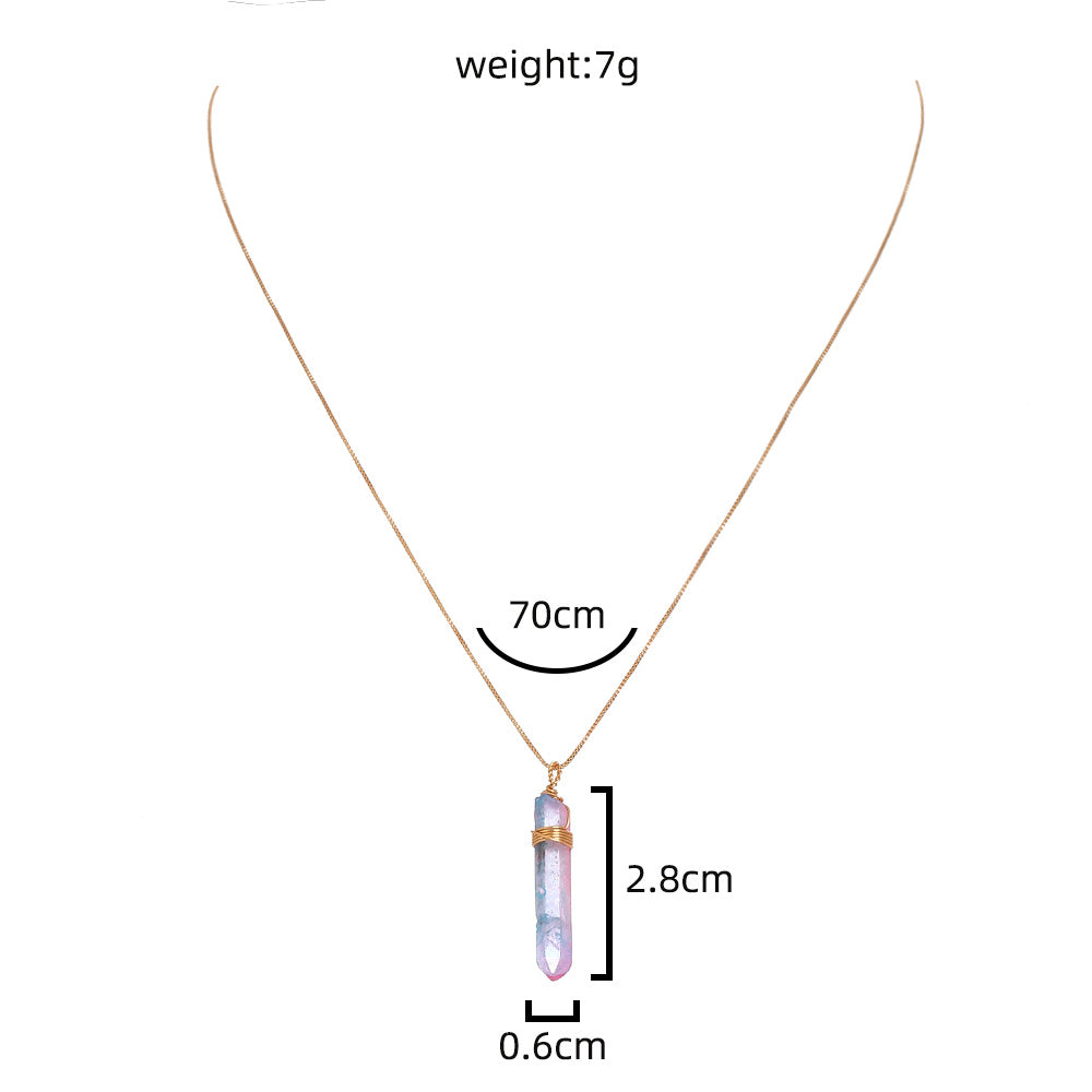 Collier enroulé pilier de cristal naturel