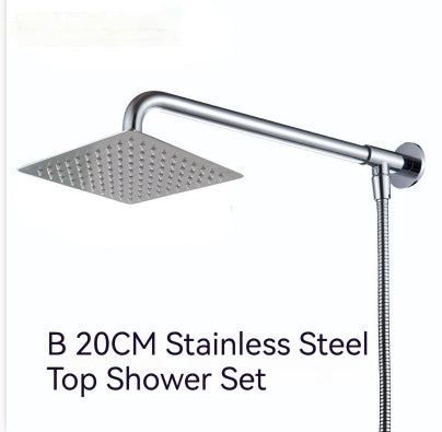 Bathroom Top Spray Stainless Steel Shower Large Top Supercharged Detachable Shower Head Suit Silicone Water Outlet
