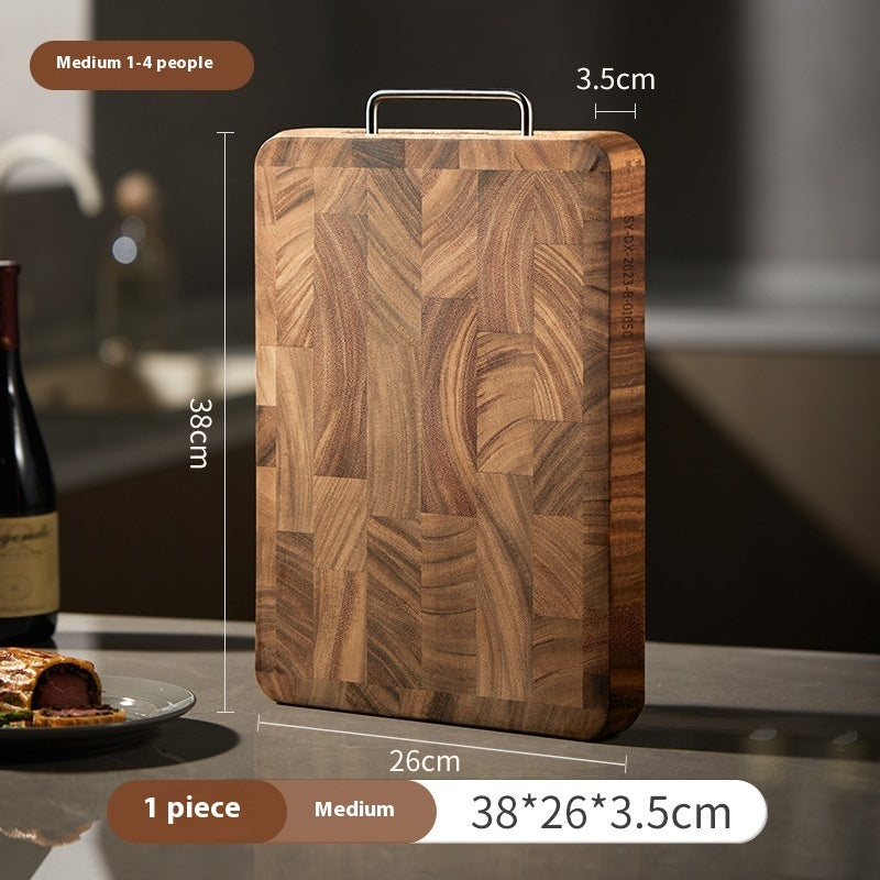 Planche à découper double face en bois massif épaissie pour cuisine