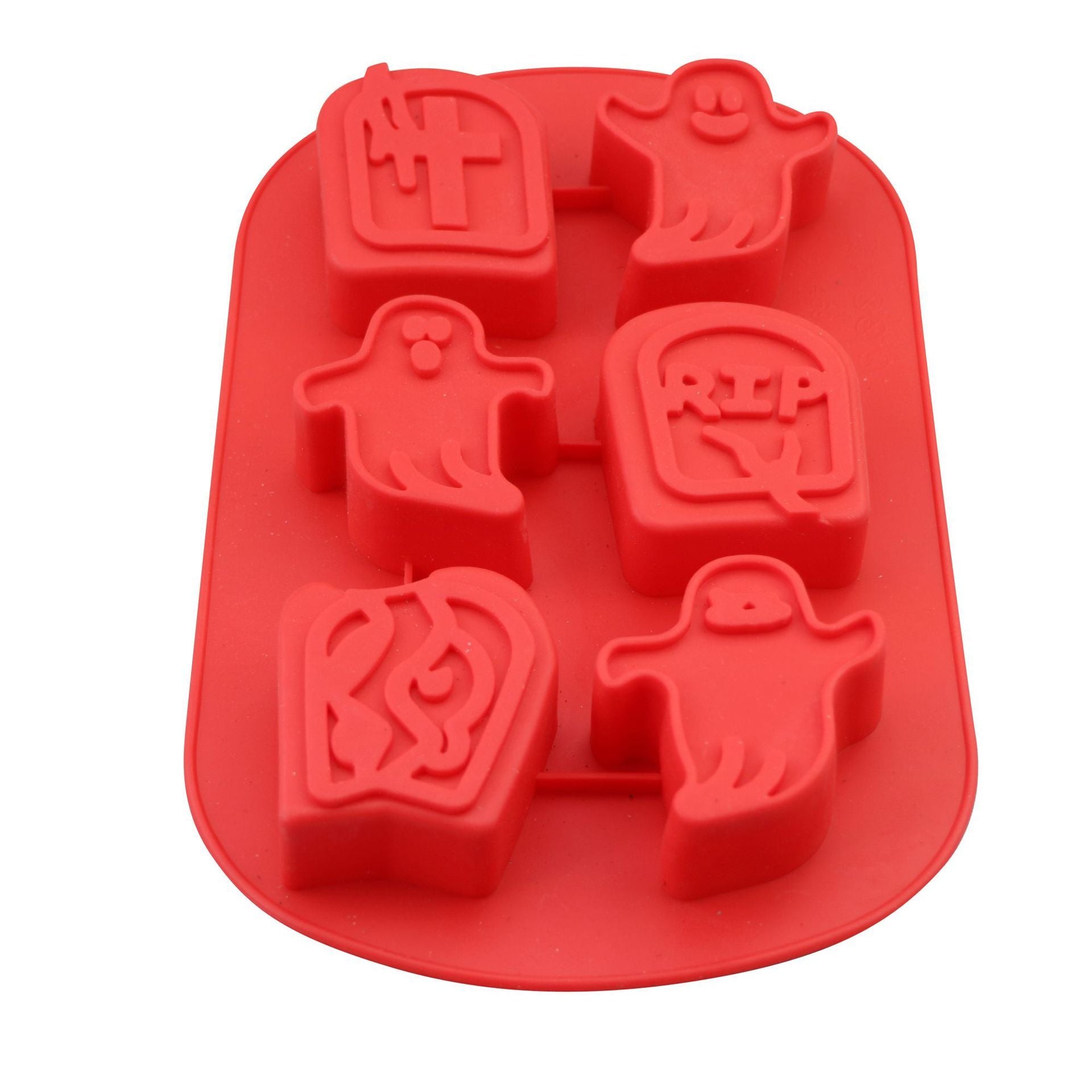 Molde de silicona para hornear pasteles con diseño de casa encantada de Halloween