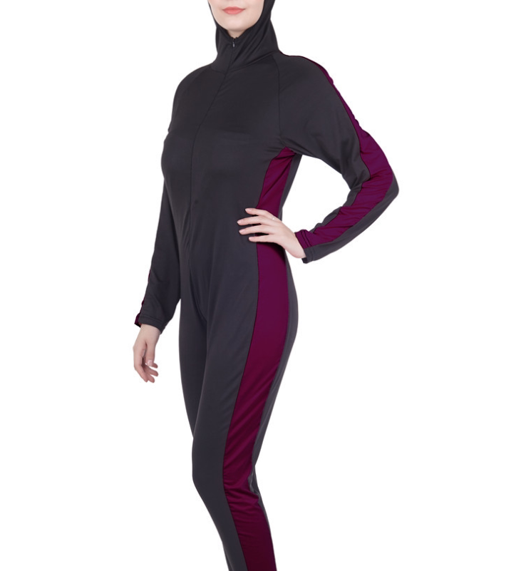 Conservative One-piece Swimsuit Color Matching Ladies Wetsuit