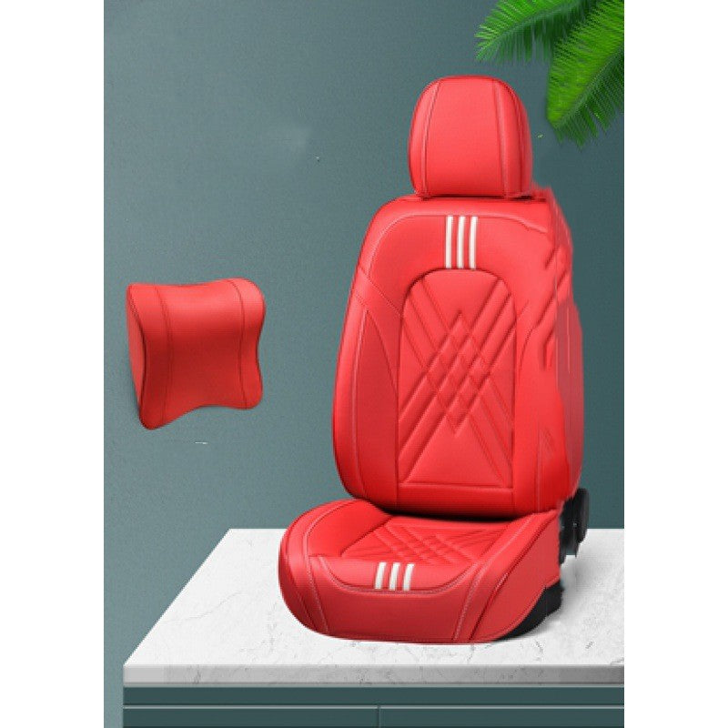 Housse de siège de voiture en cuir entièrement enveloppante avec motif de dessin animé
