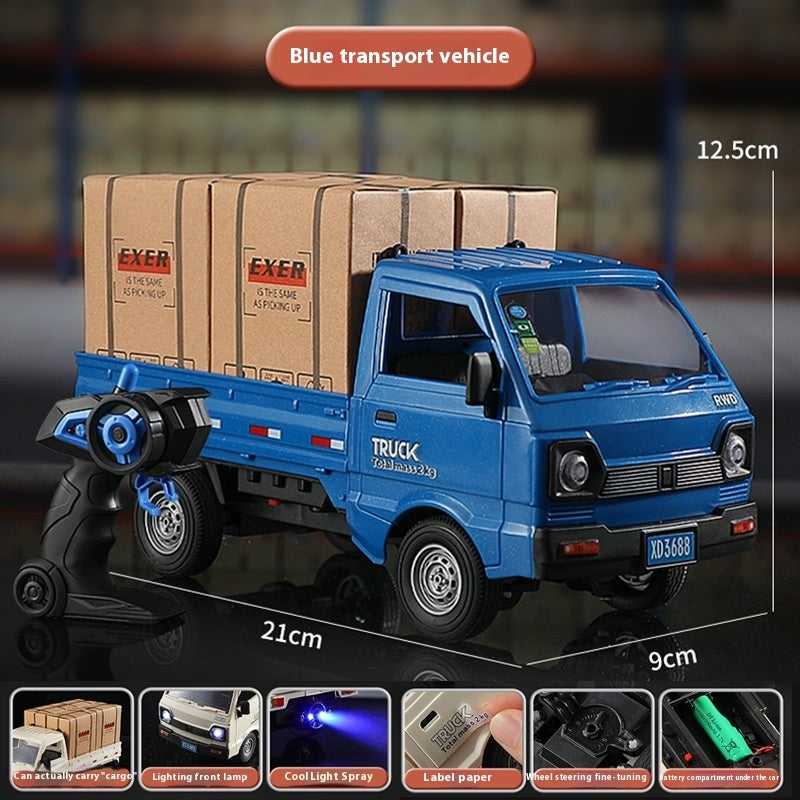 Remote Control City Truck Car Drift Car Cargo Liuzhou Car Tail Spray Simulation Light
