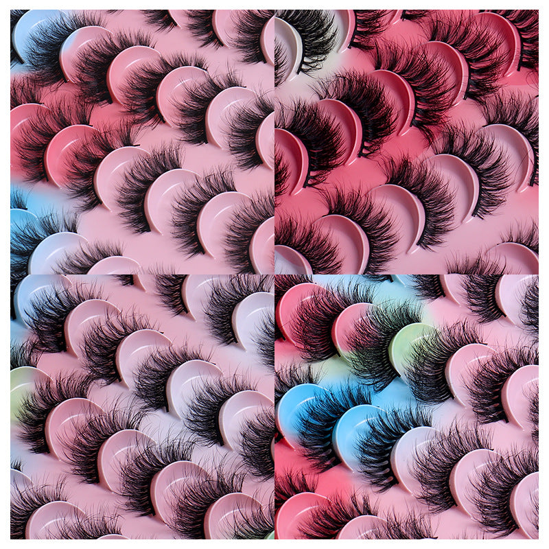 Cils multi-couches en faux vison 3D faits à la main